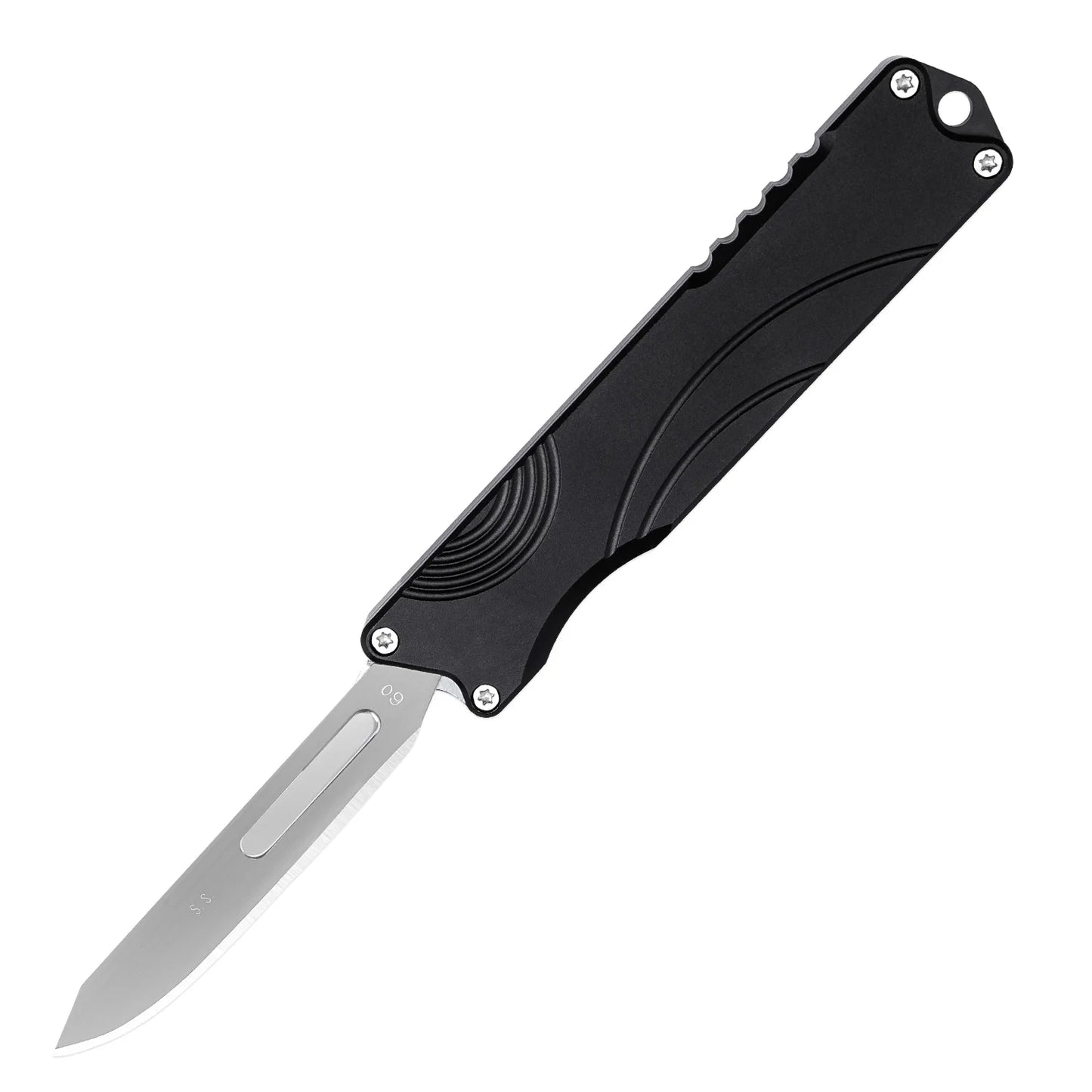 New Outdoor Practical Aluminum Handle Cutting Knife for Hiking Self-Defense Survival Camping Utility Knife with Clip