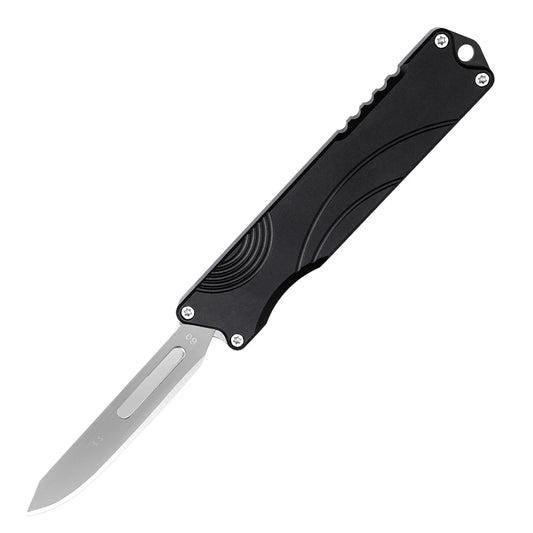 New Outdoor Practical Aluminum Handle Cutting Knife for Hiking Self-Defense Survival Camping Utility Knife with Clip