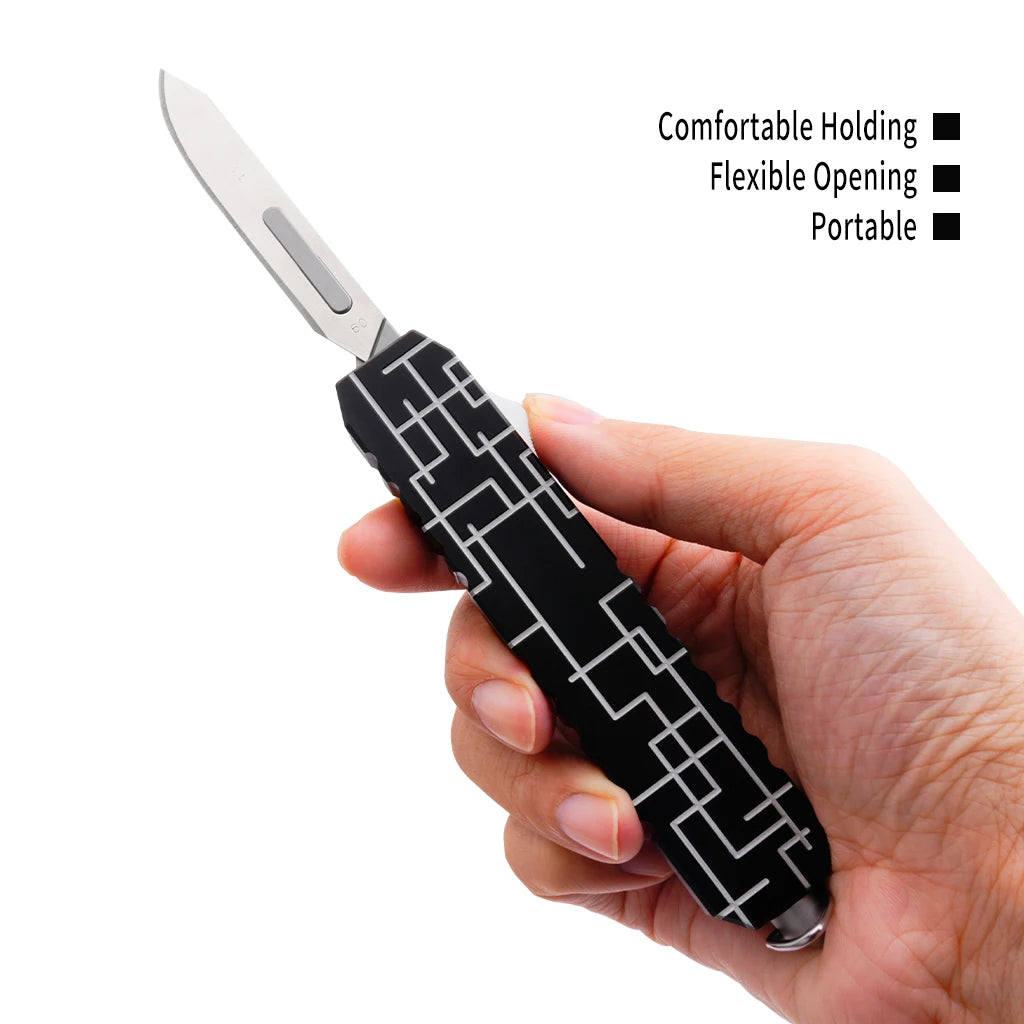 Aluminum Multifunctional Hunting Knife Utility Outdoor Camping  Knife Outdoor Portable Pocket Knife