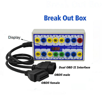 Best OBDII OBD2 Breakout Box Car OBD 2 Break Out Box Car Protocol Detector Auto Can Test Box Automotive Connector Car-detector