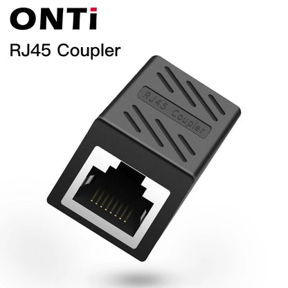 ONTi RJ45 Connector Cat7/6/5e Ethernet Adapter 8P8C Network Extender Extension Cable for Ethernet Cable Female to Female