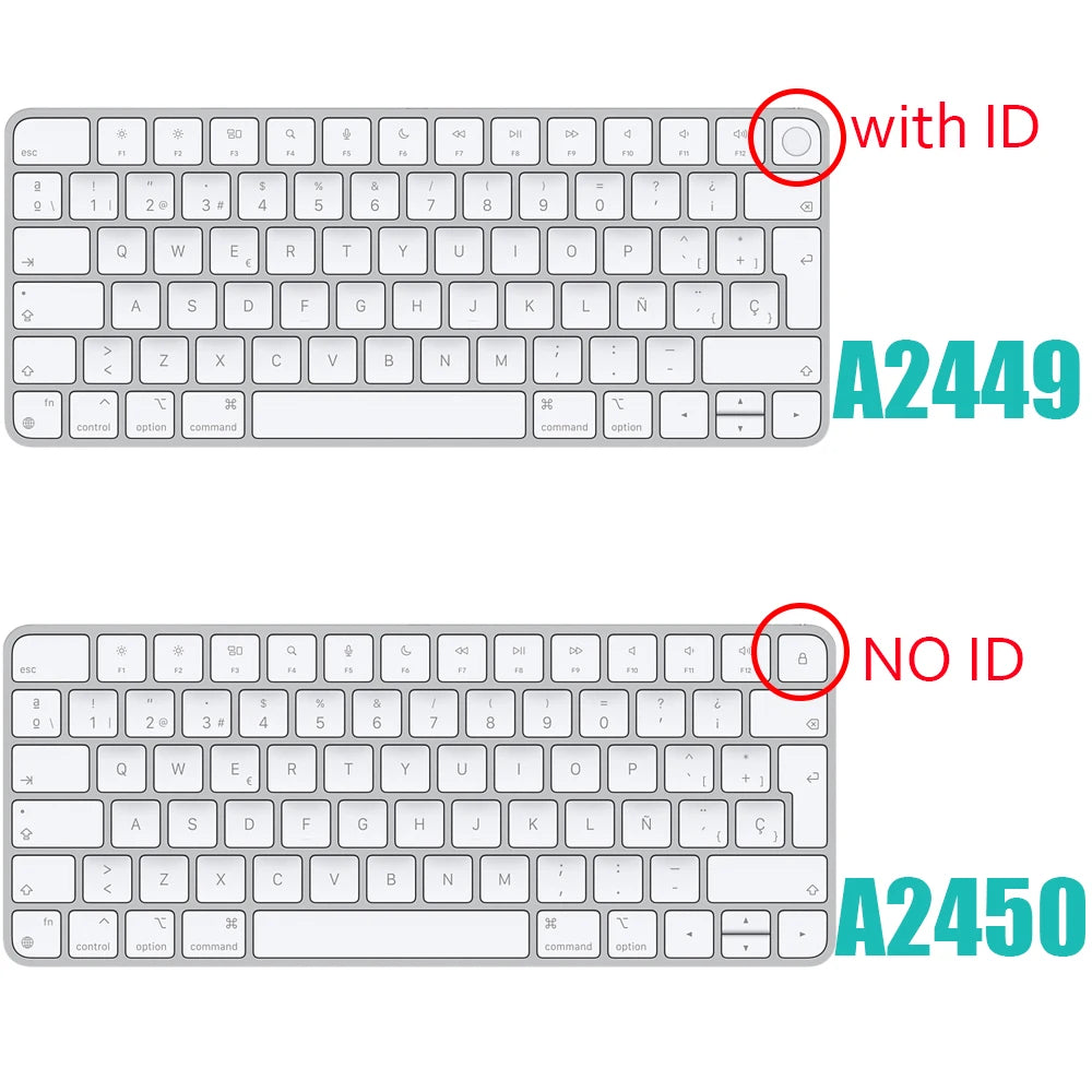 For 2021 iMac Wired Apple Keyboard A2449 A2450 A1243 A1843 MB110LL/B with Numeric Keypad Silicone keyboard Cover Protector Skin