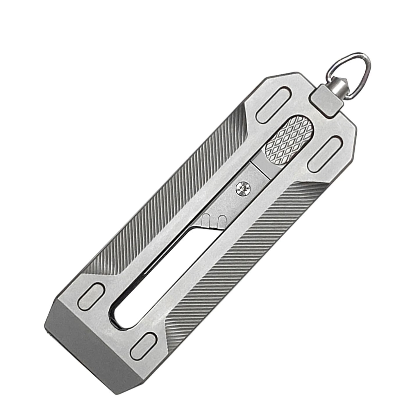 Portable Outdoor Titanium Telescopic Knife  Utility Push-Pull Pocket Knife Durable EDC Tactical Knife