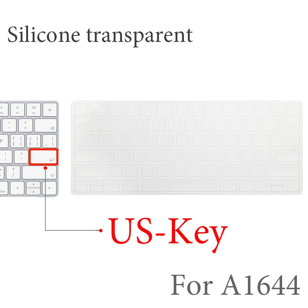 For 2021 iMac Wired Apple Keyboard A2449 A2450 A1243 A1843 MB110LL/B with Numeric Keypad Silicone keyboard Cover Protector Skin