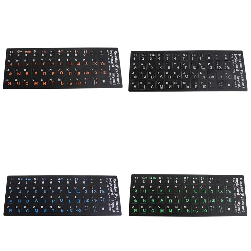 Colorful Frosted PVC Russian Keyboard for Protection Stickers For Desktop Notebook PC Russian Letters