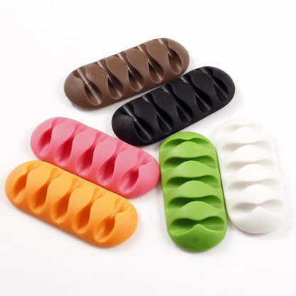 Plug Wire Socket Holder Hook Cable Clip Power USB Cords Sort Out Home Office Desk Organizer Supply Electronics Accessories