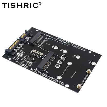 TISHRIC M.2 NGFF MSATA SSD To 2.5 Inch SATA 6.0Gbps 2 In 1 Adapter Converter Card Support PC Laptop Hard Disk Diagram