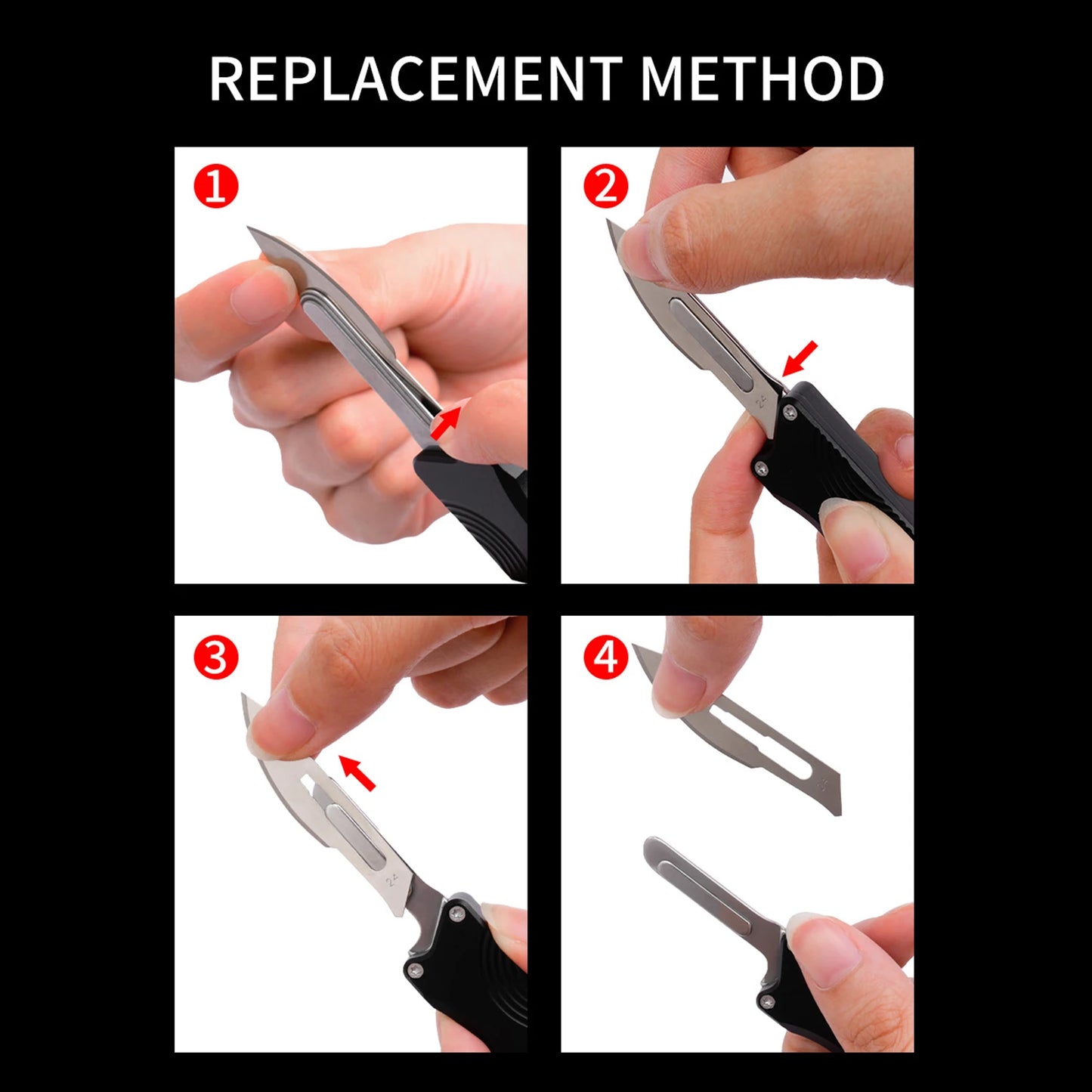 New Outdoor Practical Aluminum Handle Cutting Knife for Hiking Self-Defense Survival Camping Utility Knife with Clip