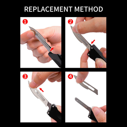 New Outdoor Practical Aluminum Handle Cutting Knife for Hiking Self-Defense Survival Camping Utility Knife with Clip