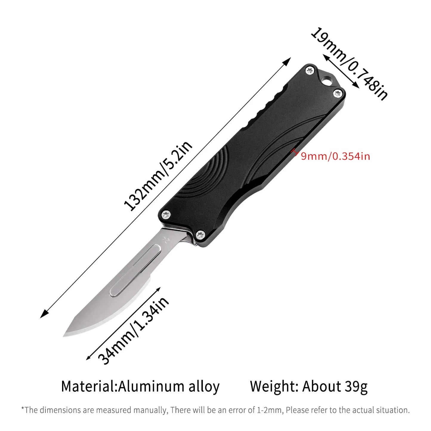 New Arrival Portable EDC Pocket Knife Aluminum Cutting Hunting Knife Outdoor Survival Tactical Knife