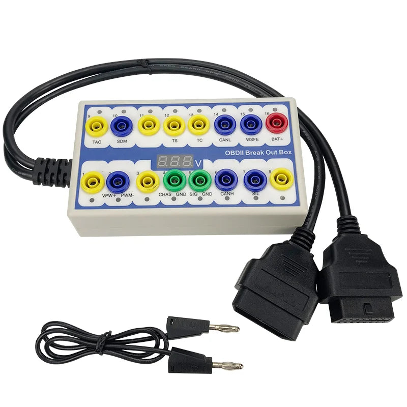 Best OBDII OBD2 Breakout Box Car OBD 2 Break Out Box Car Protocol Detector Auto Can Test Box Automotive Connector Car-detector