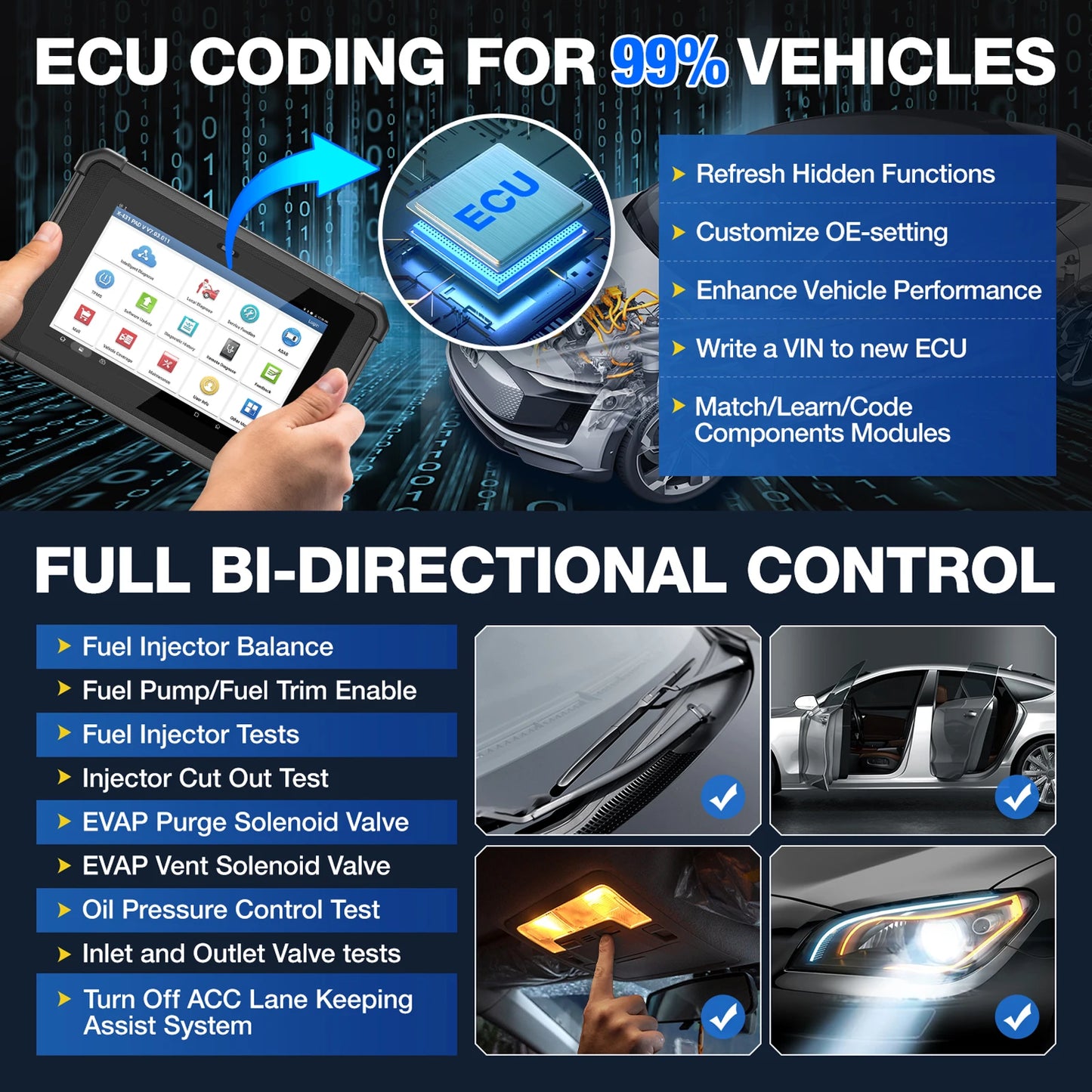 USA EU Warehouse LAUNCH 2026 X431 PAD5 Elite J2534 Programming ECU Online Coding Programming Diagnostic Scanner 2 Years Free