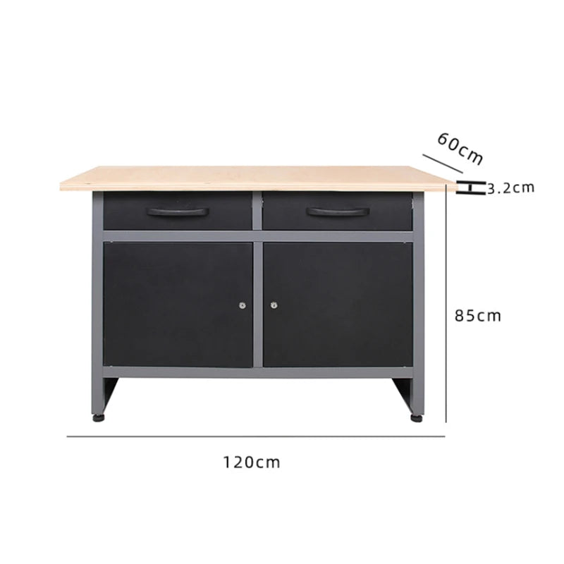JZD Knock Down Structure Metal Cheap Heavy Duty Steel Workbench for Garage Workshop Use
