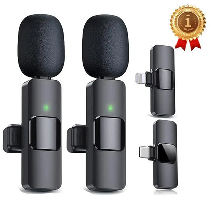 Wireless Lavalier Microphone for  iPhone、Android、Wireless Lavalier Microphone  Professional Recording/ Suitable for Speeches/Ess