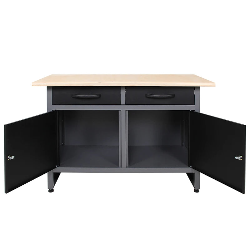 JZD Knock Down Structure Metal Cheap Heavy Duty Steel Workbench for Garage Workshop Use