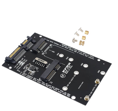 TISHRIC M.2 NGFF MSATA SSD To 2.5 Inch SATA 6.0Gbps 2 In 1 Adapter Converter Card Support PC Laptop Hard Disk Diagram