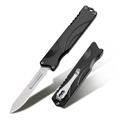 New Outdoor Practical Aluminum Handle Cutting Knife for Hiking Self-Defense Survival Camping Utility Knife with Clip