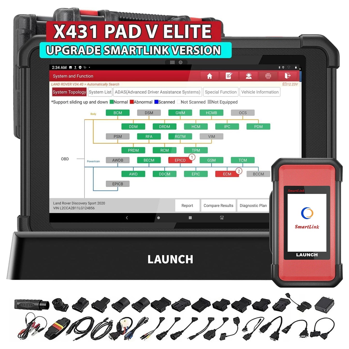 USA EU Warehouse LAUNCH 2026 X431 PAD5 Elite J2534 Programming ECU Online Coding Programming Diagnostic Scanner 2 Years Free