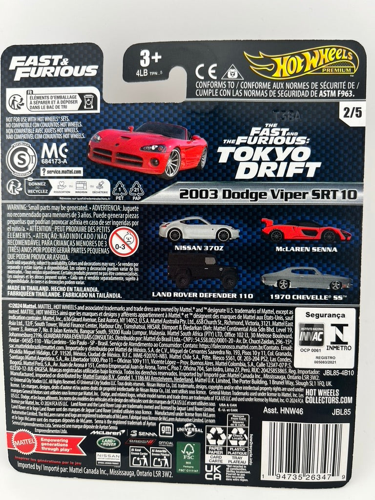 Hot Wheels 2003 Dodge Viper SRT10