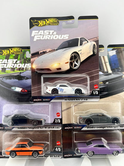 Hot Wheels Fast & Furious 5-Car Set