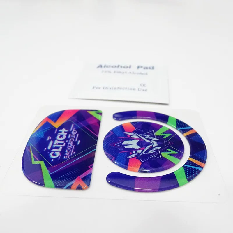 1 Set Tempered Glass Esports Mouse Skates For Logitech G Pro Wireless GPW Gpro X Superlight 2 Mice Glides Feet Red Purple 0.8mm