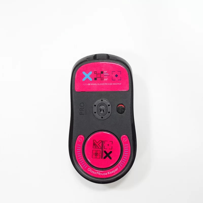 1 Set Tempered Glass Esports Mouse Skates For Logitech G Pro Wireless GPW Gpro X Superlight 2 Mice Glides Feet Red Purple 0.8mm