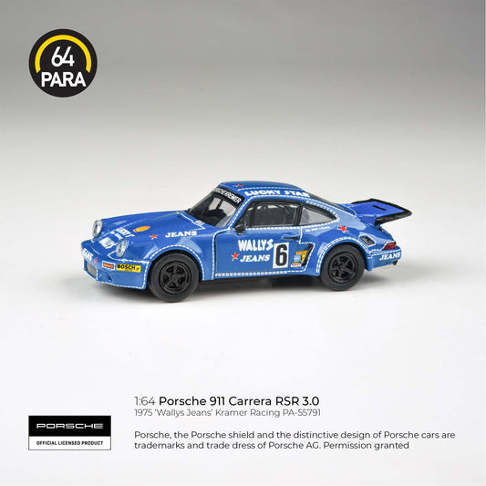 1975 Porsche 911 3.0 RSR 'Wally's Jeans' Para 64 1:64 Scale