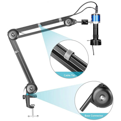 4K 48MP Electronics Digital Microscope Full HD 1080P HDMI USB Video Camera 150X Zoom Lens For Welding PCB Soldering Repair Phone