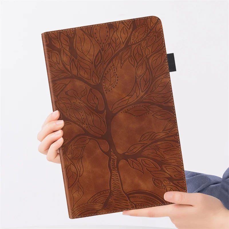 Funda for Redmi Pad Pro Case 12.1 inch 2024 Tree Embossed Stand Back Shell for Xiaomi Poco Pad 12 1 Case Cover Tablet Case