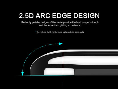 Mouse Skates Feet Curved Edges Glass Mouse Feet for Logitech G PRO X SUPERLIGHT 2 DEX Mouse Glides Gaming Mouse Feet Replacement