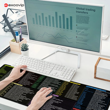 EXCO C Programming Mouse Pad Large Shortcuts Keyboard Mousepad Cheat Sheet Desk Mat for Embedded System Database Network Develop