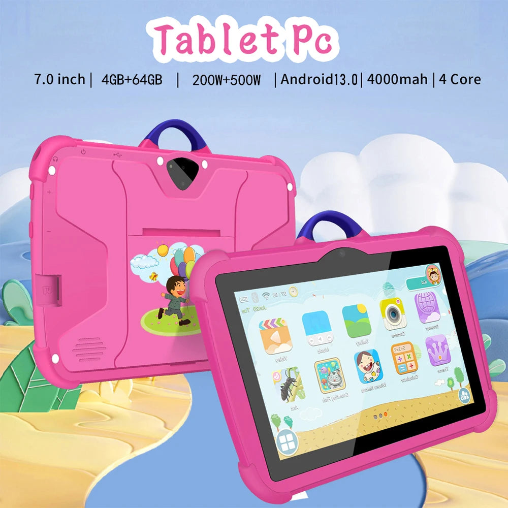 BDF Christmas Children's Learning Machine C8-7 inch 4-core 4GB RAM 64GB ROM Android 13 1280 * 800 resolution Christmas gift