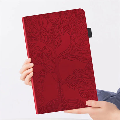 Funda for Redmi Pad Pro Case 12.1 inch 2024 Tree Embossed Stand Back Shell for Xiaomi Poco Pad 12 1 Case Cover Tablet Case