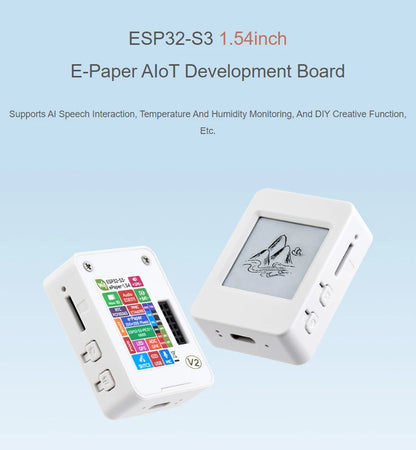 ESP32-S3 1.54 Inch e-Paper AIoT Development Board 200×200 Support Wi-Fi & BLE For Xiaozhi Deepseek