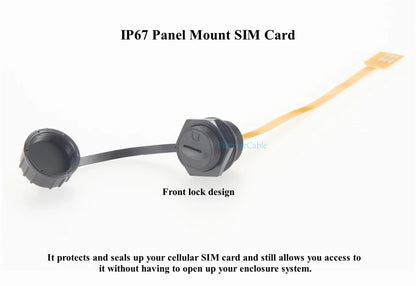 Waterproof Micro SIM Extension Cable kit Extender Panel Mount IP67 SIM Card Slot Outdoor Enclosure Micro-SIM Flexible Card
