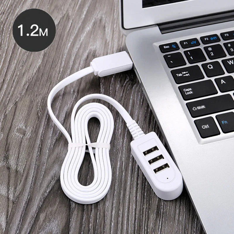 3 Port USB Hub USB 2.0 Splitter For Data Charging USB Charger Hub Laptop PC Computer Accessories USB Cable Extend Adapter