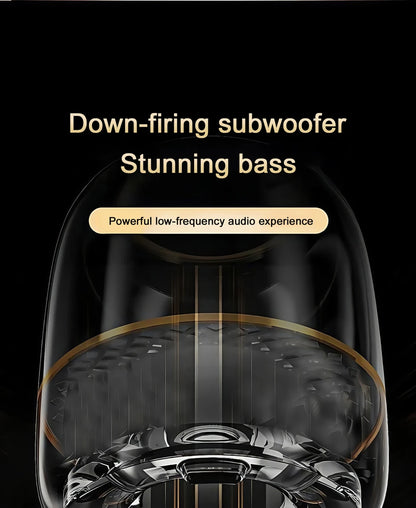 5th Glass Bluetooth Speaker Subwoofer Colorful Home High Volume Wireless Smart Computer Speaker ﻿Electronics Desk Accessories