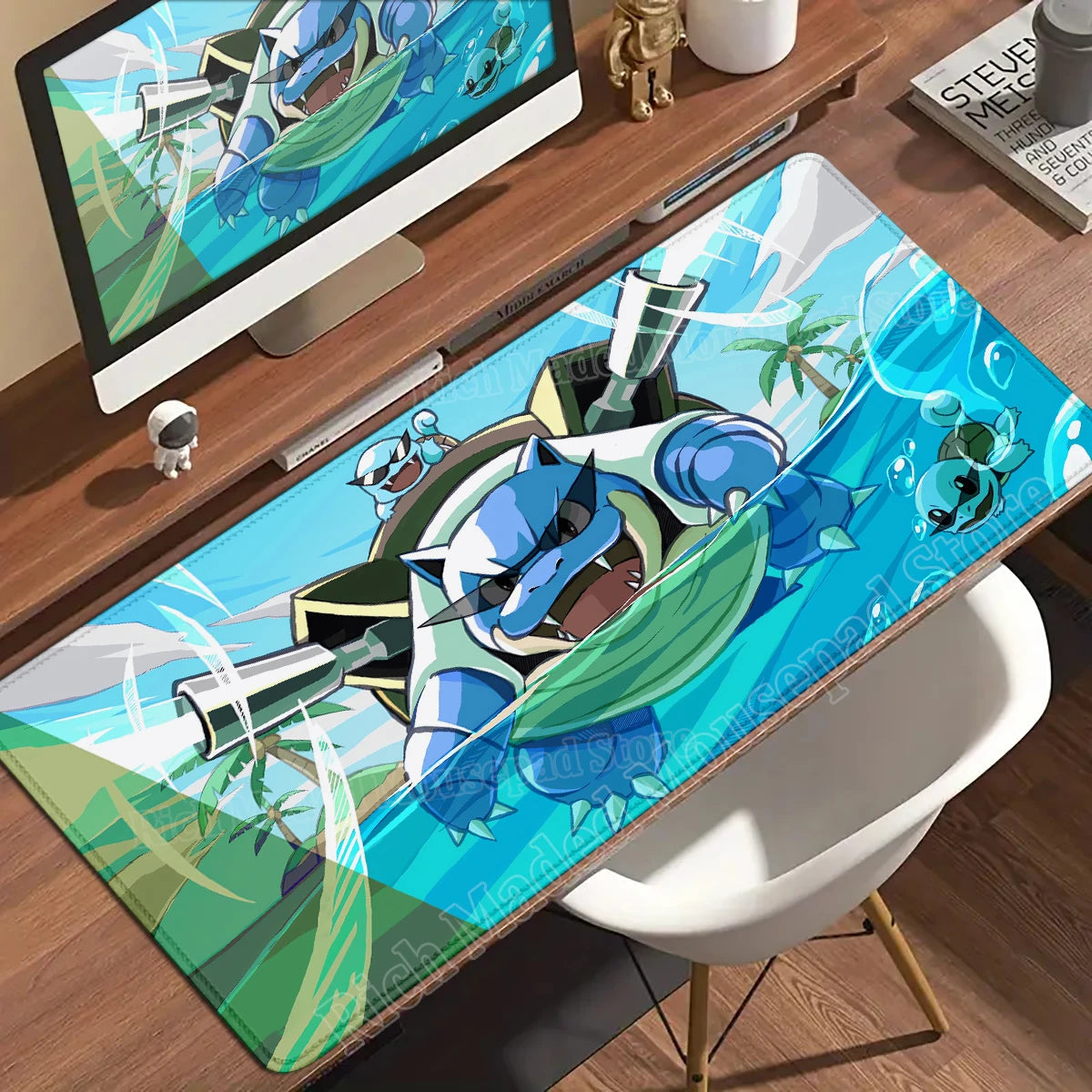 HD Gaming Keyboard Rug Laptop Japan Cool Anime Mouse Pad XXL P-pokemon Desk Mat PC Squirtles Gamer Cabinet Extended Mousepad Rug