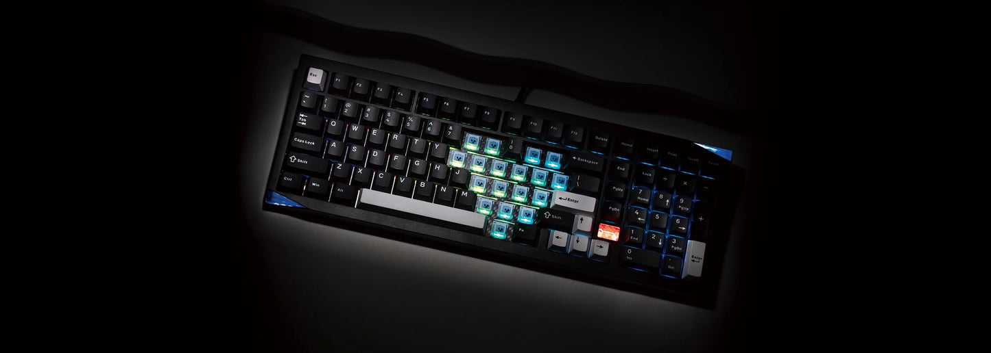 Akko Mineral 02 VIA Mechanical Keyboard/Barebone Kit Aluminum 102 Keys RGB Hot-swappable Tri-mode Wireless Custom Keyboard/Kit