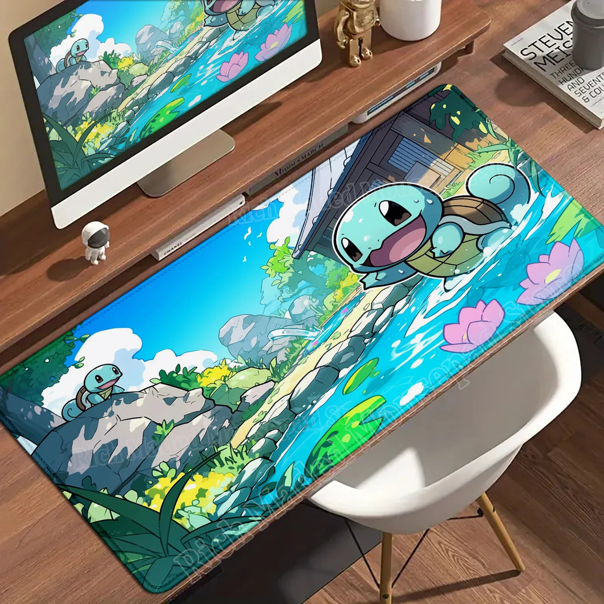 HD Gaming Keyboard Rug Laptop Japan Cool Anime Mouse Pad XXL P-pokemon Desk Mat PC Squirtles Gamer Cabinet Extended Mousepad Rug