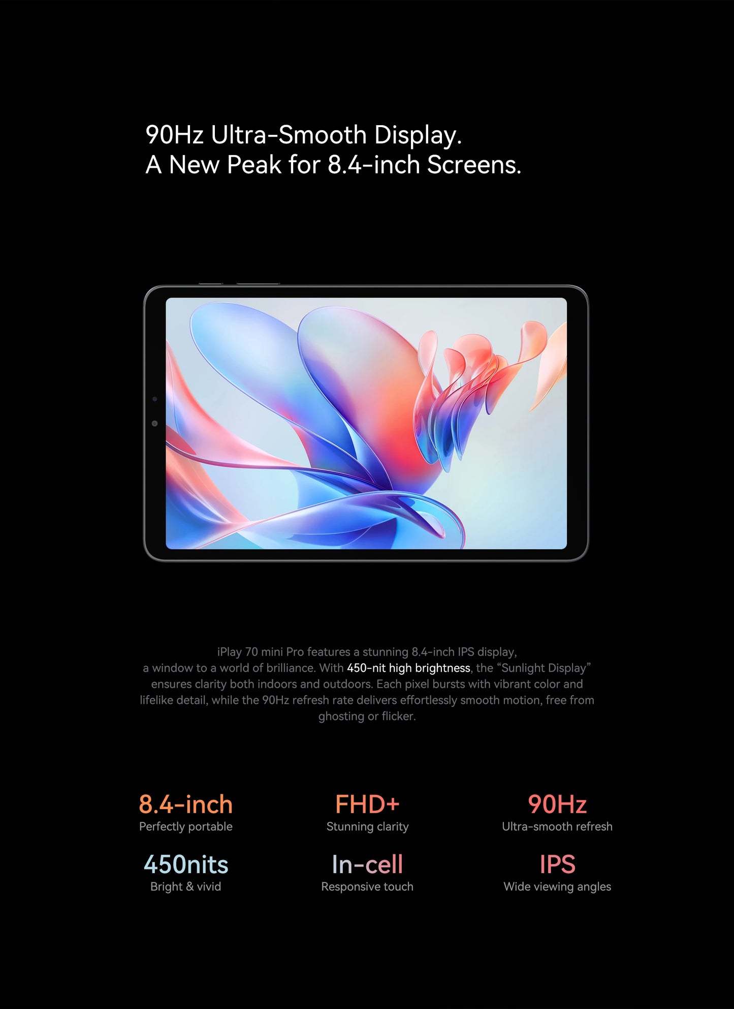 ALLDOCUBE 8.8“ Mini Tablets iPlay 70 Mini Pro 8+8GB RAM 256GB ROM Android 15 Tablet PC 90Hz FHD Screen 6050mAh Dual 4G LTE Pads