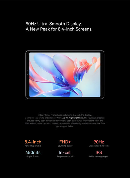 ALLDOCUBE 8.8“ Mini Tablets iPlay 70 Mini Pro 8+8GB RAM 256GB ROM Android 15 Tablet PC 90Hz FHD Screen 6050mAh Dual 4G LTE Pads