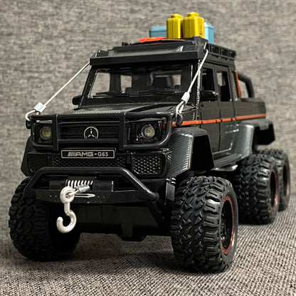1:24 Benz G63 6*6 Adventure Edition Off Road SUV Alloy Metal Diecast Model Car Indoor Simulation Ornaments Birthday Gifts Friend
