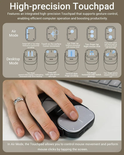 Cheerdots 2 Detachable Air Mouse Bluetooth Wireless Touchpad Laser AI Recording ChatGPT Mobile Presenter Remote Control Custom