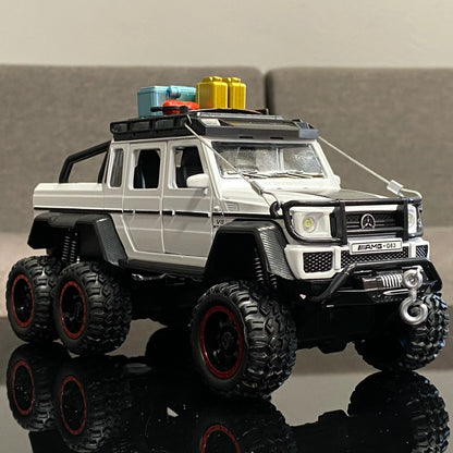 1:24 Benz G63 6*6 Adventure Edition Off Road SUV Alloy Metal Diecast Model Car Indoor Simulation Ornaments Birthday Gifts Friend