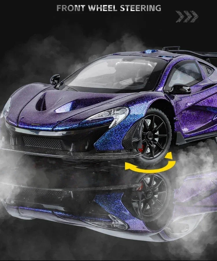 1:24 Scale P1 Supercar Alloy Car Diecast Metal With Sound & Light Model Collect Hobby Model Ornaments Gift For Boys