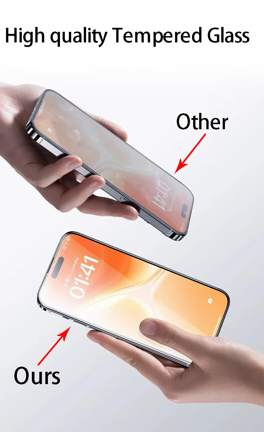 4Pcs Tempered Glass For iPhone 16 15 14 13 12 11 Pro Max Screen Protector For iPhone 7 8 Plus X XS Max XR Protective Glass Film