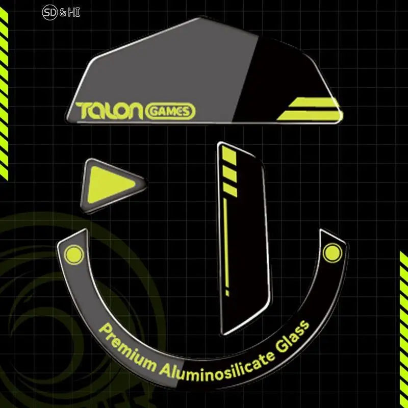 1Pack TALONGAMES Glass Mouse Skates Glide Feet Pads Mouse Feet Sticker for G502 G502X Pulsar X2/X2mini Rounded Curved Edges
