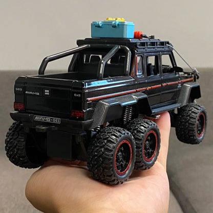 1:24 Benz G63 6*6 Adventure Edition Off Road SUV Alloy Metal Diecast Model Car Indoor Simulation Ornaments Birthday Gifts Friend