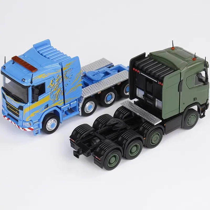 New In Stock Mesdi 1:64 Scania R650 Civilian Trailer Transport Vehicle Alloy Small Model Miniature Diecast Scania Custom Toy Gif